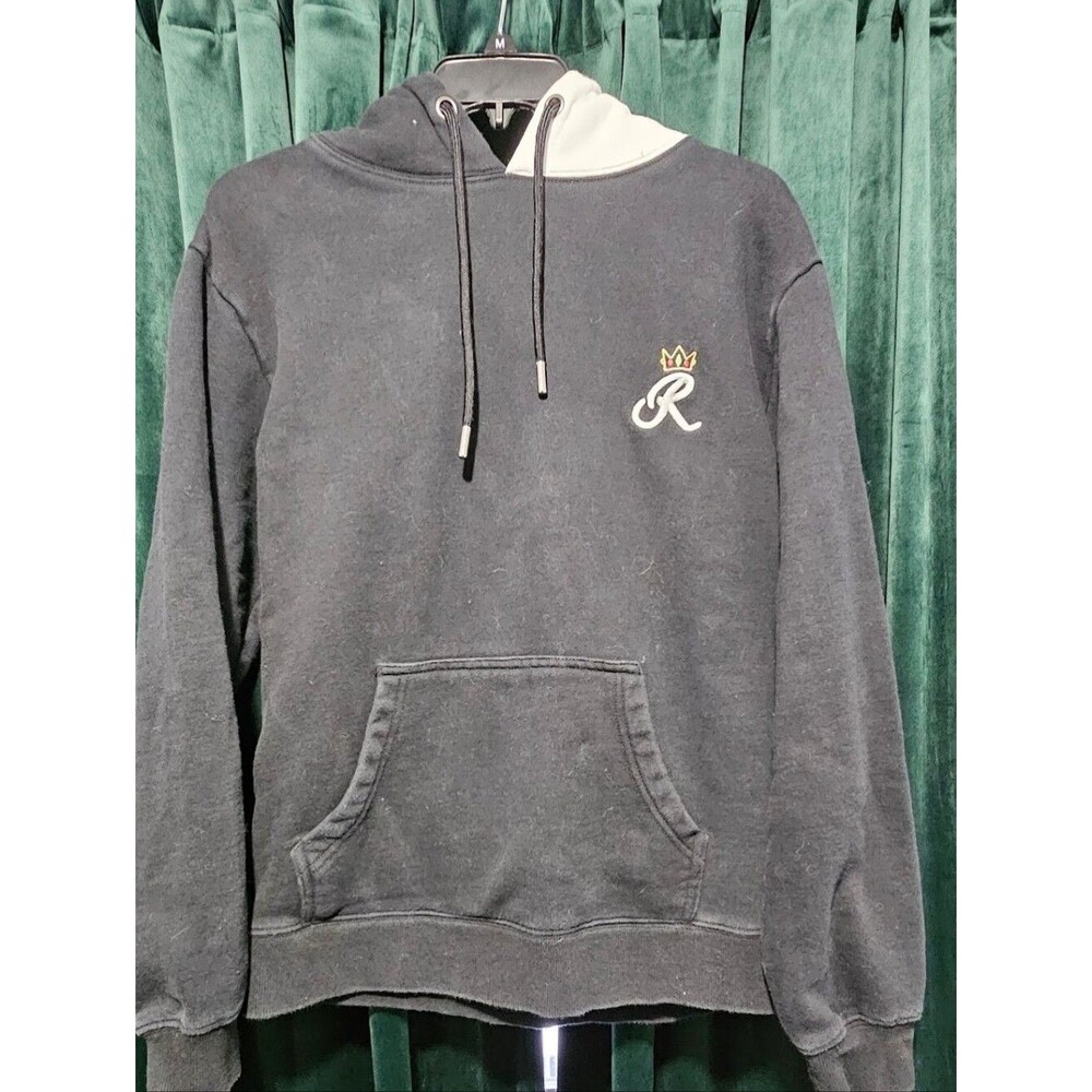 Ranboo Men's Black Pullover Hoodie with Crown 'R' Embroidery 2021